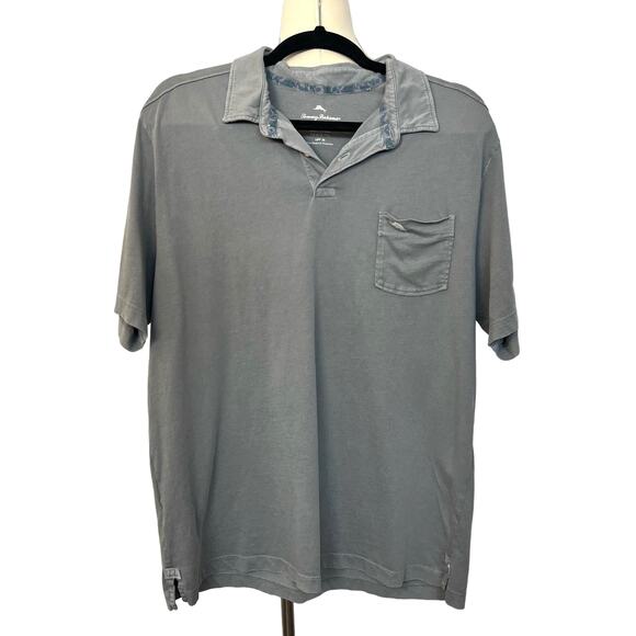 Tommy Bahama Polo Shirt gray - Size L/G - UPF 30 - Picture 1 of 5